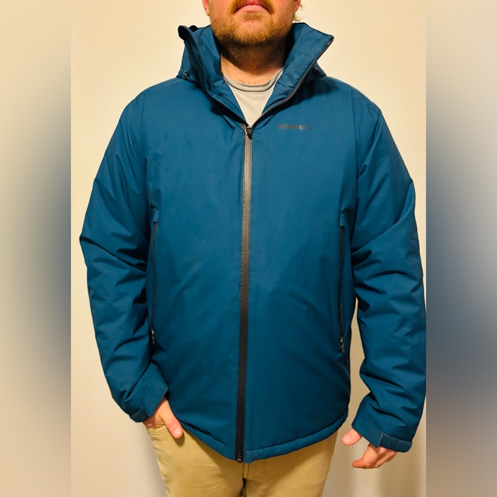 Merrell insulated jacket in dark teal